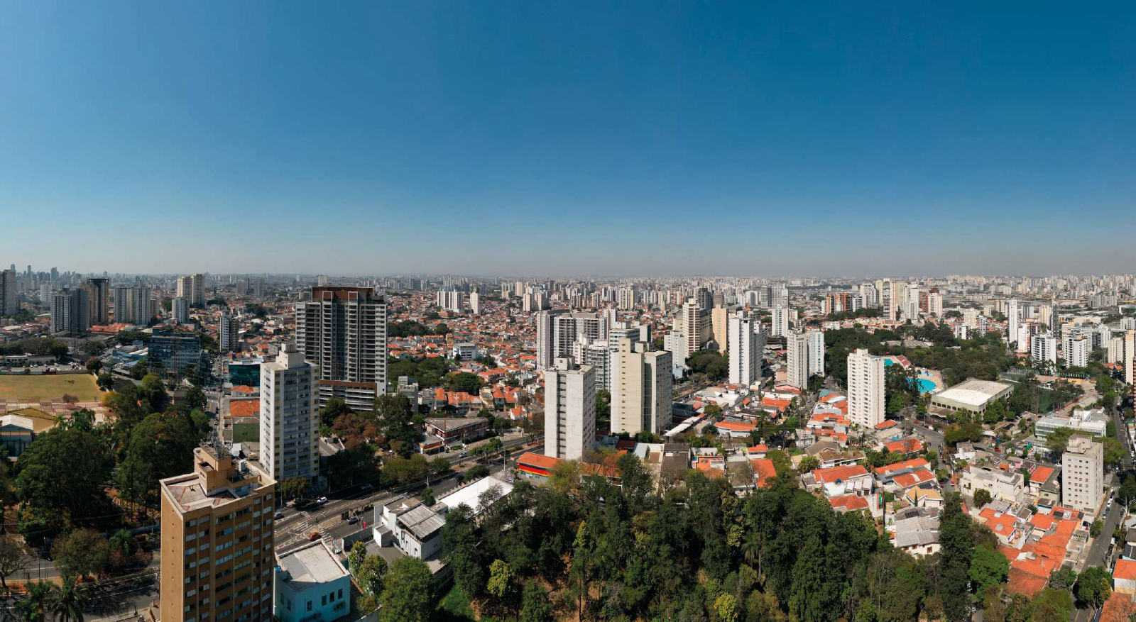 Vista aérea da região da Mooca e Vila Prudente